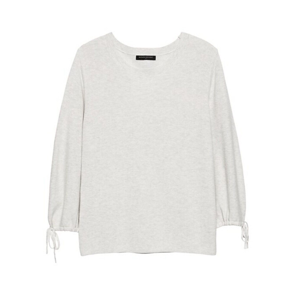 Banana Republic Tie Sleeve Crew Neck Sweater Size Medium